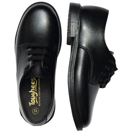 Mens black leather hot sale school shoes