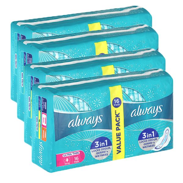 Always Ultra Long Pads - 4 x 16's