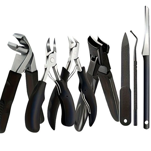 7 Piece Ingrown Toenail Relief Kit - Tool Set with Lifter &amp; Clippers