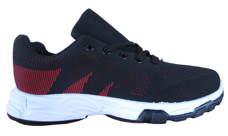 Ladies Fashion Sneaker-Black/Red