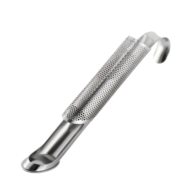 Stainless Steel Tea Strainer Pipe Shape Tea Filter Infuser w/ Hanging Hook