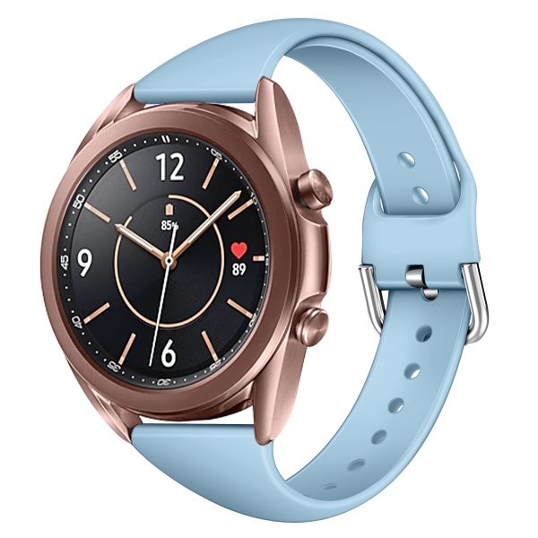 Silicone Watch Band Compatible With Samsung Galaxy watch 3 45mm-Light Blue