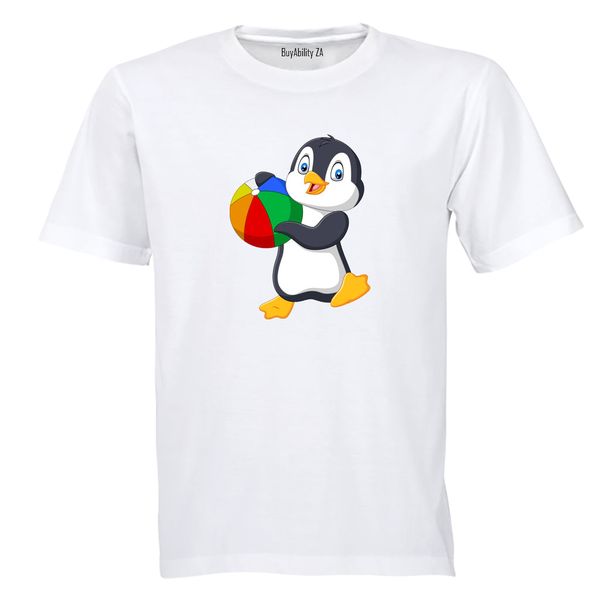 Beach Ball Penguin - Kids T-Shirt - White