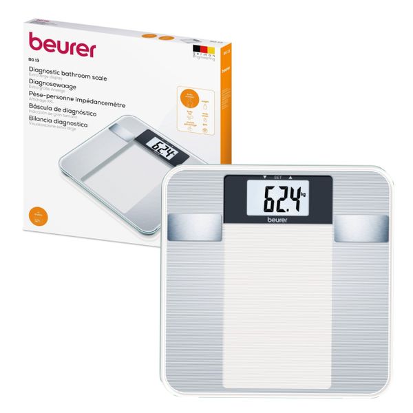 Beurer Diagnostic Scale | BG 13 | Measures Weight, Fat, Water, Muscle &amp; BMI