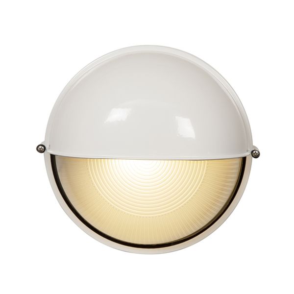 Eurolux - White Round Large Eyelid Bulkhead 60W