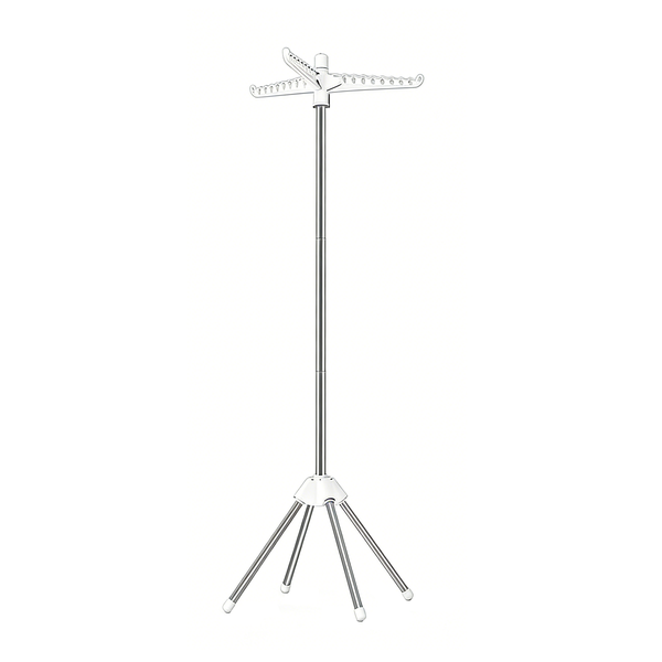 Aluminum Rotary Airer Foldable Drying Rack 3 Rotatable Arms Stainless Steel