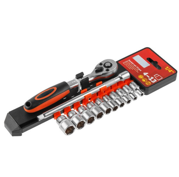 Socket Set 1/4" - 12 Piece - 3 Pack