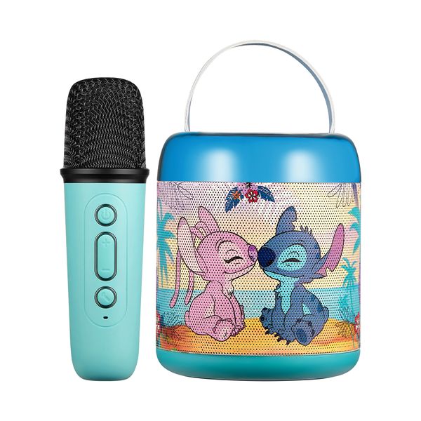 Disney Stitch Karaoke Speaker with Bluetooth Microphone &amp; Lights