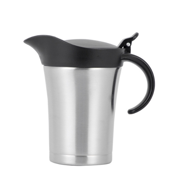 Double Insulated Gravy Boat Stainless Steel Gravy Sauce Jug With Lid
