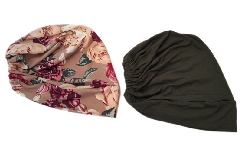 Stone/Maroon Floral and Military Under Cap