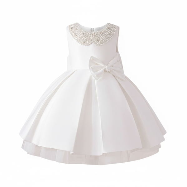 The Lauriana Pearl Beaded Princess Dress for Girls
