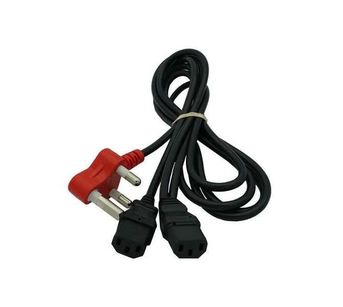 JB Luxx 1.8 meter Dedicated Twin Headed Power Cable - Black