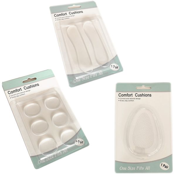 Gel High Heel Insole Comfort Kit- Ball Of Foot Cushions + Heel Grips + Dots