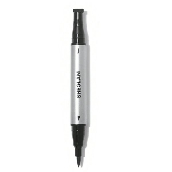 SHEGLAM 2-in-1 Liquid Eyeliner Stamp Pen Smudge-Proof Wing It Cat Eye Black