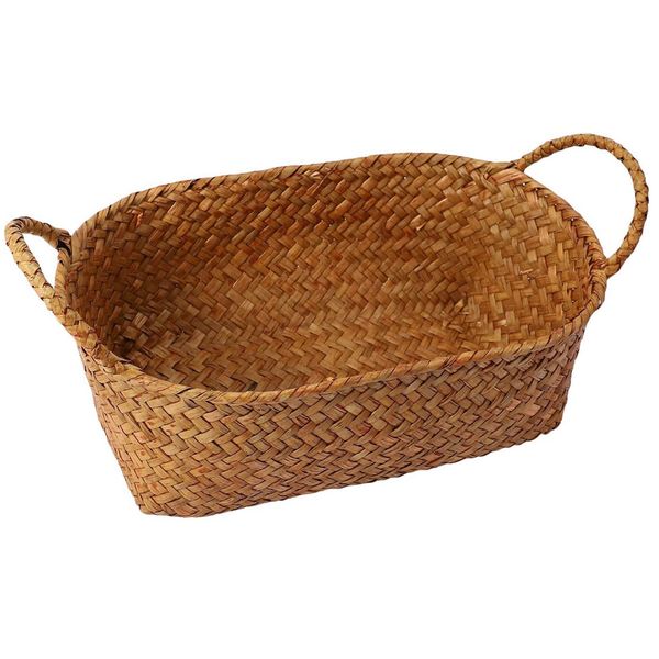 Decor Multifunctional Seagrass Rattan Handwoven Storage Basket