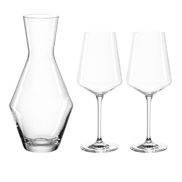 Leonardo White Wine Glasses And Carafe Set Puccini Teqton Glass - 3 Pieces