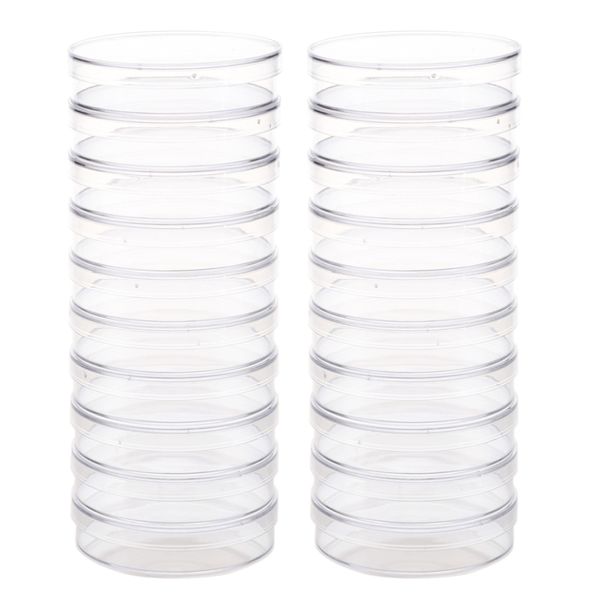 20Pcs Sterile Petri Dishes W/Lids for Lab Plate Bacterial Yeast 55Mm x 15Mm