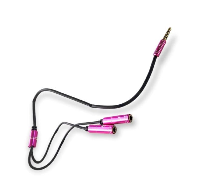 Hub Cable Mic Audio Y Splitter Extension Adapter