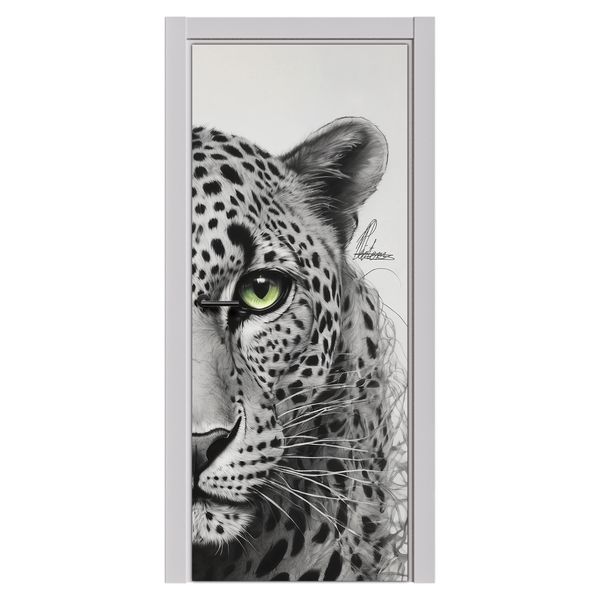 Decoupage - Leopard Unraveling By Nathan Pieterse Door