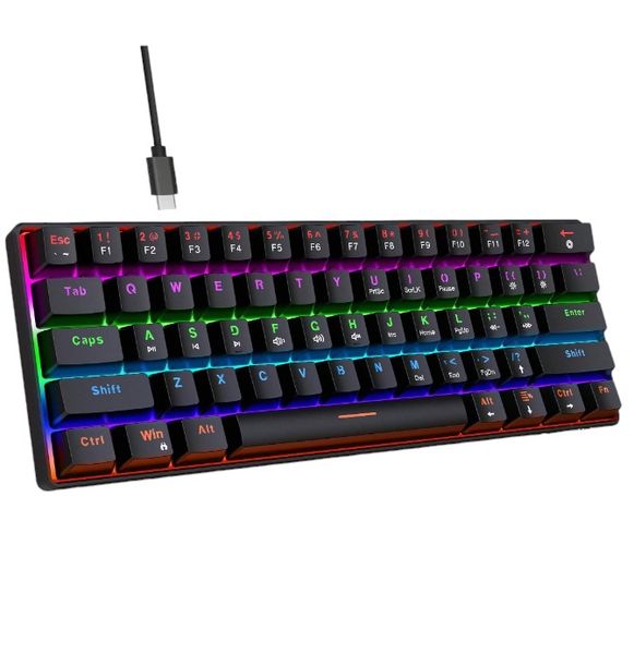 V900 - Mechanical Keyboard With Colorful Lighting Effects - Black