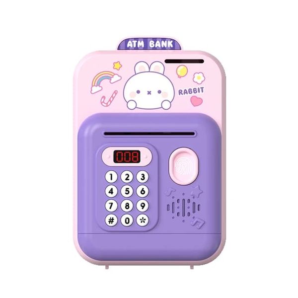Children Electric Password Fingerprint Piggy Bank Saving Money Box