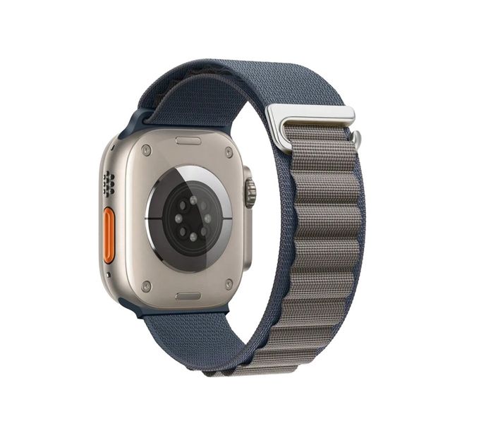 Alpine Loop Watch Band For Apple With Metal Hook - Blue &amp; Grey