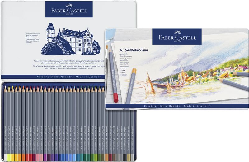 Faber-Castell Goldfaber Aqua Pencils - Tin 36