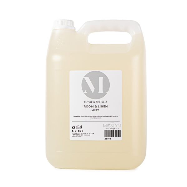Miss Lyn Thyme &amp; Sea Salt Room &amp; Linen Mist Bulk 5 Litres