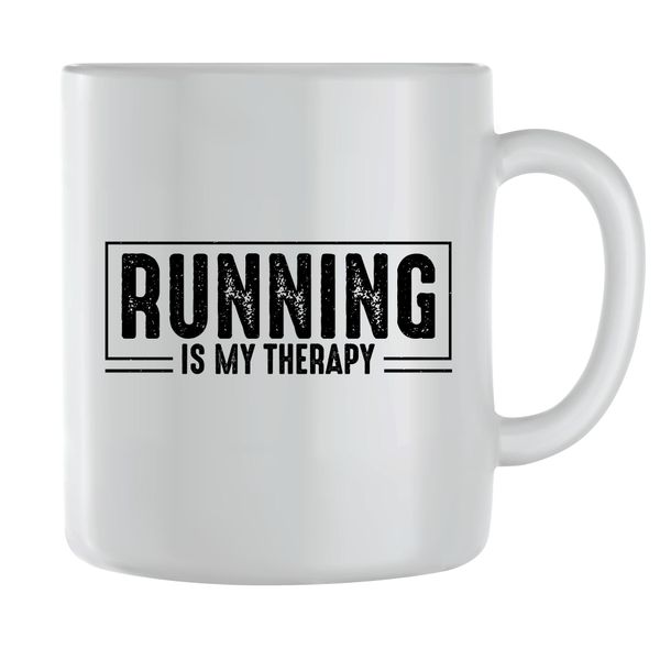 Run Therapy Coffee Mugs for Men Women Running Graphic Saying Cup Present178