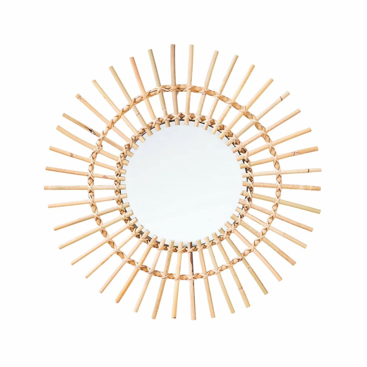 Natural Sun Shape Mirror Round Wicke Rattan Wall Decorative Mirror | Shop Today. Get it Tomorrow ...
