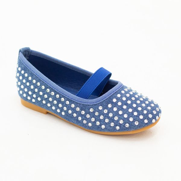 Savia Infant Girls Crystal Decor Pump With A Knot Tie Bow - Beige