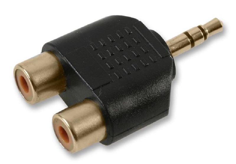 Multicomp Pro (PS000170) Stereo Plug - 3.5mm, RCA / Phono Receptacle x 2