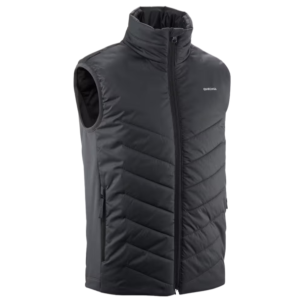 Quechua Kids Hiking Hybrid Padded Sleeveless Jacket - Black