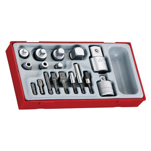 TengTools - Socket Adaptor Tray, 17 Piece - TTADP17
