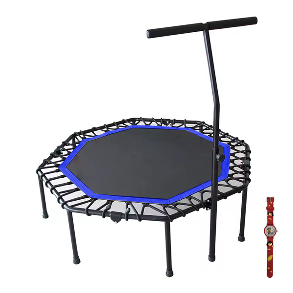 48-Inch Sports Trampoline Fitness Adjustable Handle and Watch