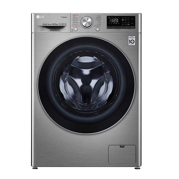 LG 10.5kg Stainless Front Load Washer with AIDD &amp; Steam F4V5RYP2T