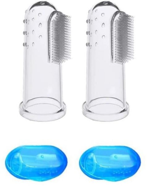 GNH Pets - Pet Silicone Finger Toothbrush + Case - 2 Pack