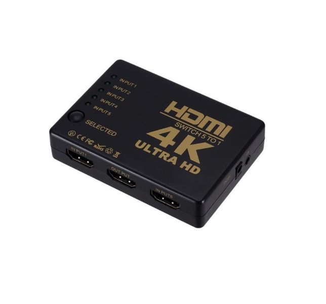 5 Input 1 Output HDMI Switch With Remote Control And IR Receiver-ZYF