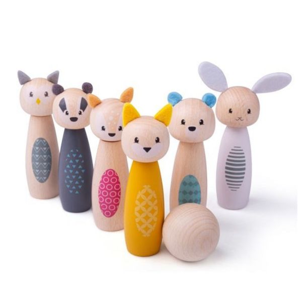 BigJigs FSC ® Certified Wooden Woodland Animal Skittles