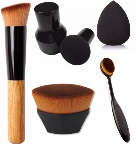 Make-Up Foundation Brush and Blender Combo Set 5 Pieces