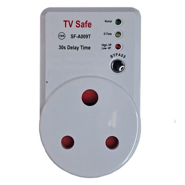 3-Pin Plug Surge Protector - Power Spike Guard for TVs and Electronics