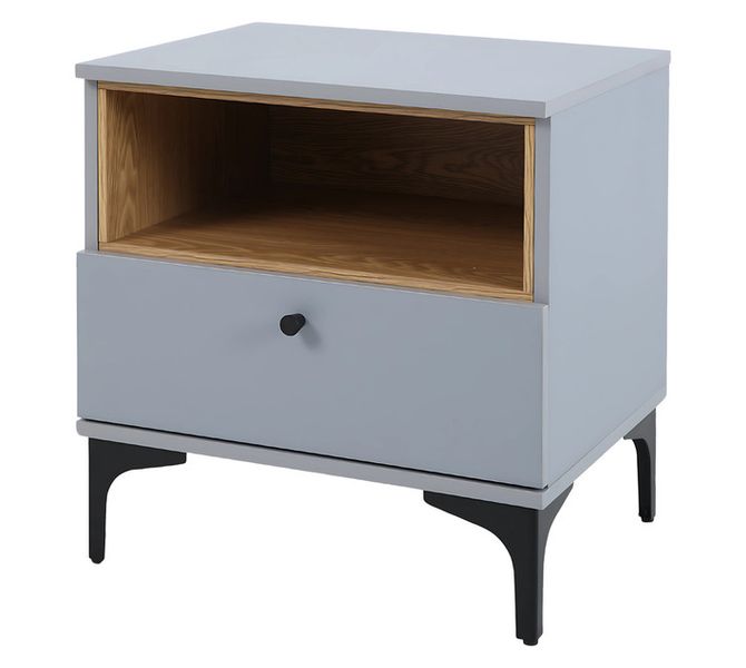Melamine Night Stand Grey 400 x 480 x 500 mm