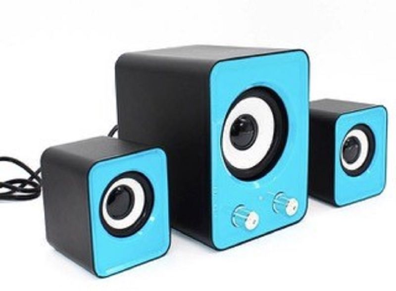 TUFF-LUV 2.1 Compact stereo Speaker/woofer with control [2x3W +5W] , 3.5Mm Audio input Black