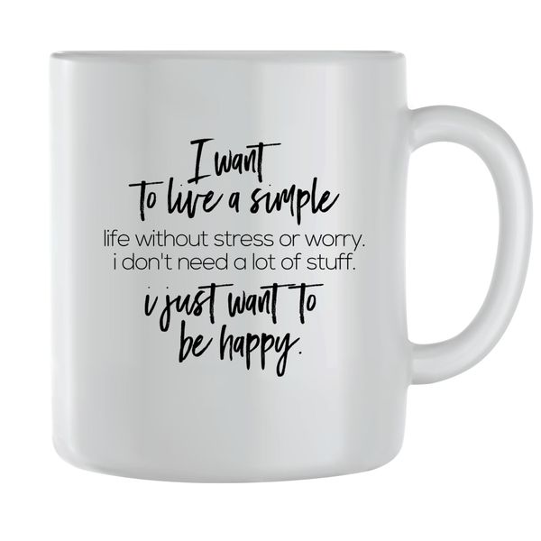Be happy Coffee Mugs for Men Women Motivational Sayings Graphic Cup Gift241