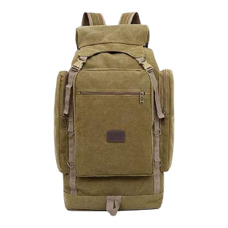 Canvas camping backpack on sale