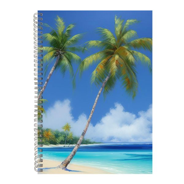 Island6 A4 Notebook Spiral Lined Tropical Island Graphic Notepad Present102