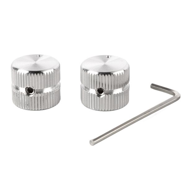 2 Pcs Metal Guitar Tone &amp; Volume Knobs