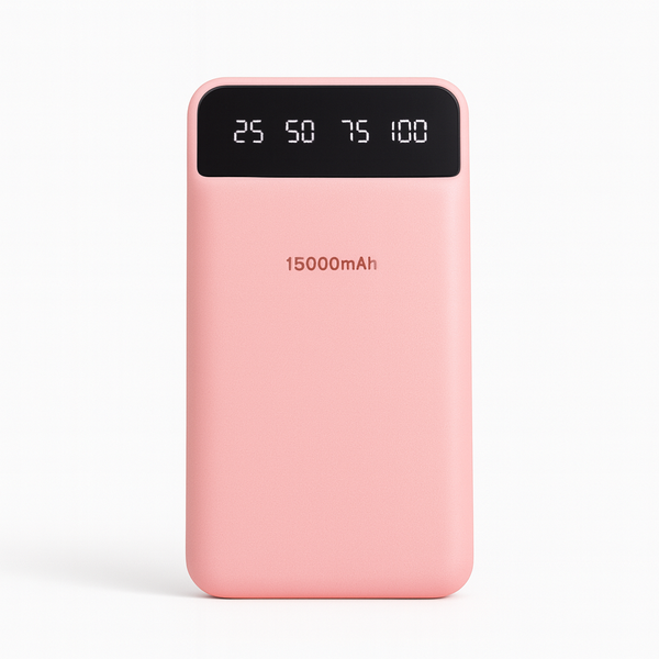 Power Bank 15000mAh - Portable Charger with Digital LED Display