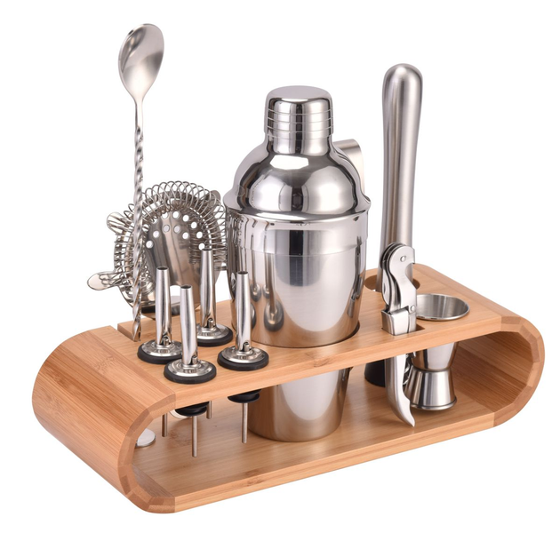 Ojees Homeware Stainless Steel Cocktail Shaker Kit 12 Piece Set