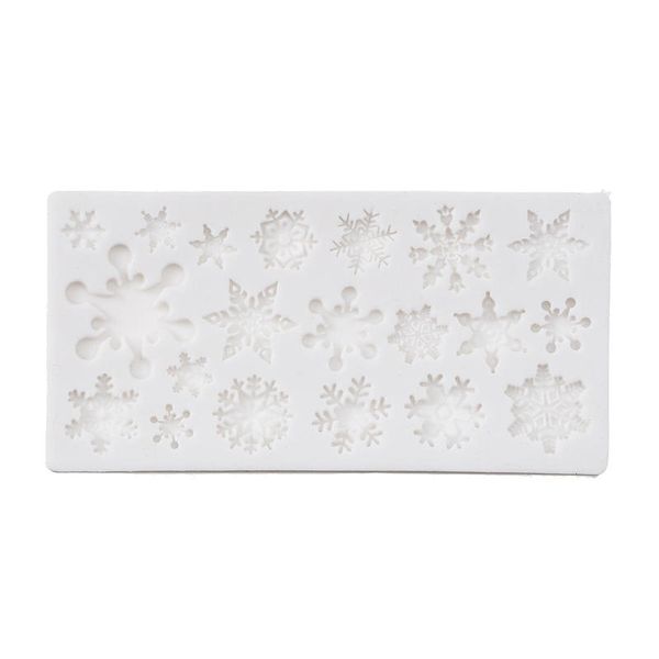 Christmas Snowflake Silicone Mold DIY Baking Fondant Cake Chocolate Decorations - 3 Piece